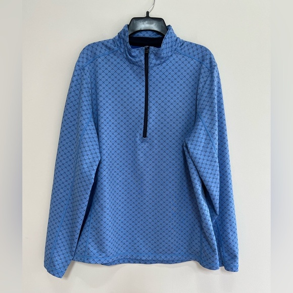 VINEYARD VINES x Jim Nantz Golf Clubs Print 1/4 Zip Performance Pullover, Blue,M - Picture 9 of 9